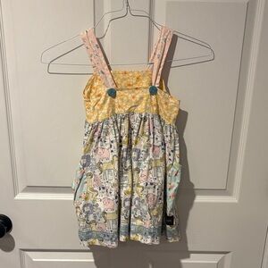 Matilda Jane Yellow and Pink Kids Casual Dress